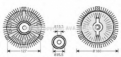 AVA QUALITY COOLING msc408 -  Сцепление, вентилятор радиатора